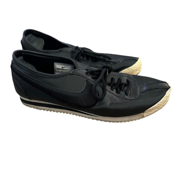 Nike Women's Black Cortez ‘72 Retro Lace Up Athletic Sneakers Shoes Size 9 - Picture 2 of 8